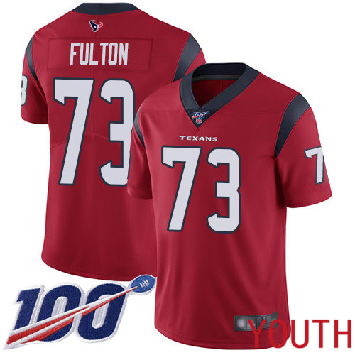 Houston Texans Limited Red Youth Zach Fulton Alternate Jersey NFL Football #73 100th Season Vapor Untouchable